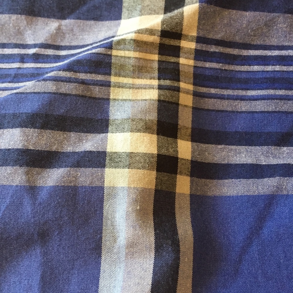 NWT G.H. Bass Plaid Cotton Skirt 8 blue black - Picture 4 of 7